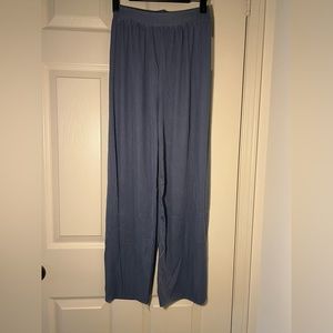 Blue straight ice silk soft pants -One Size-NWT